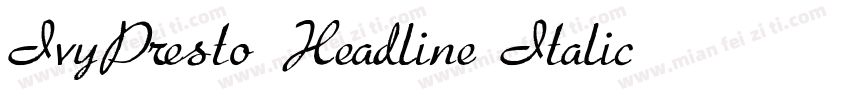 IvyPresto Headline Italic字体转换